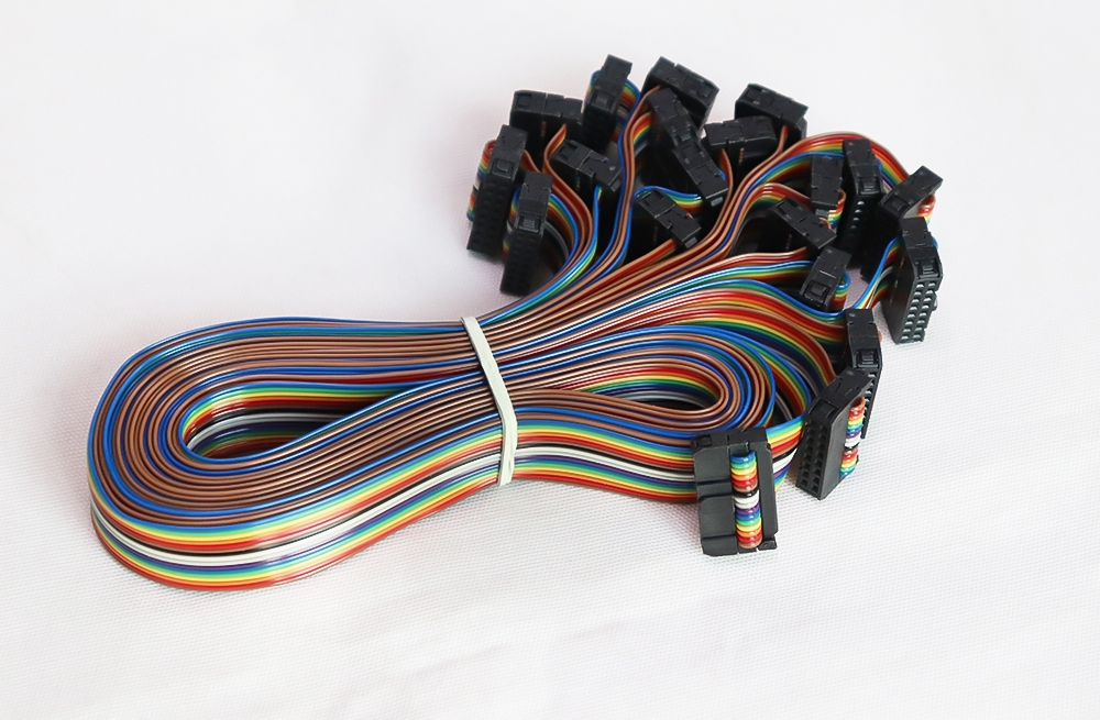 16PIN LED Screen Flat Ribbon Data Rainbow Color Signal Cable