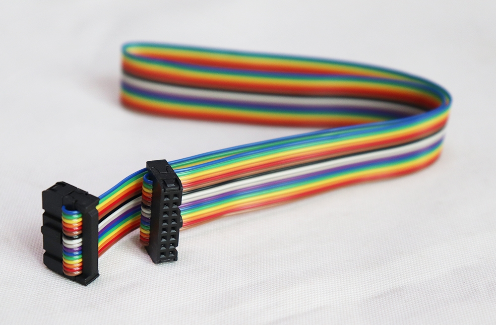 16PIN LED Screen Flat Ribbon Data Rainbow Color Signal Cable