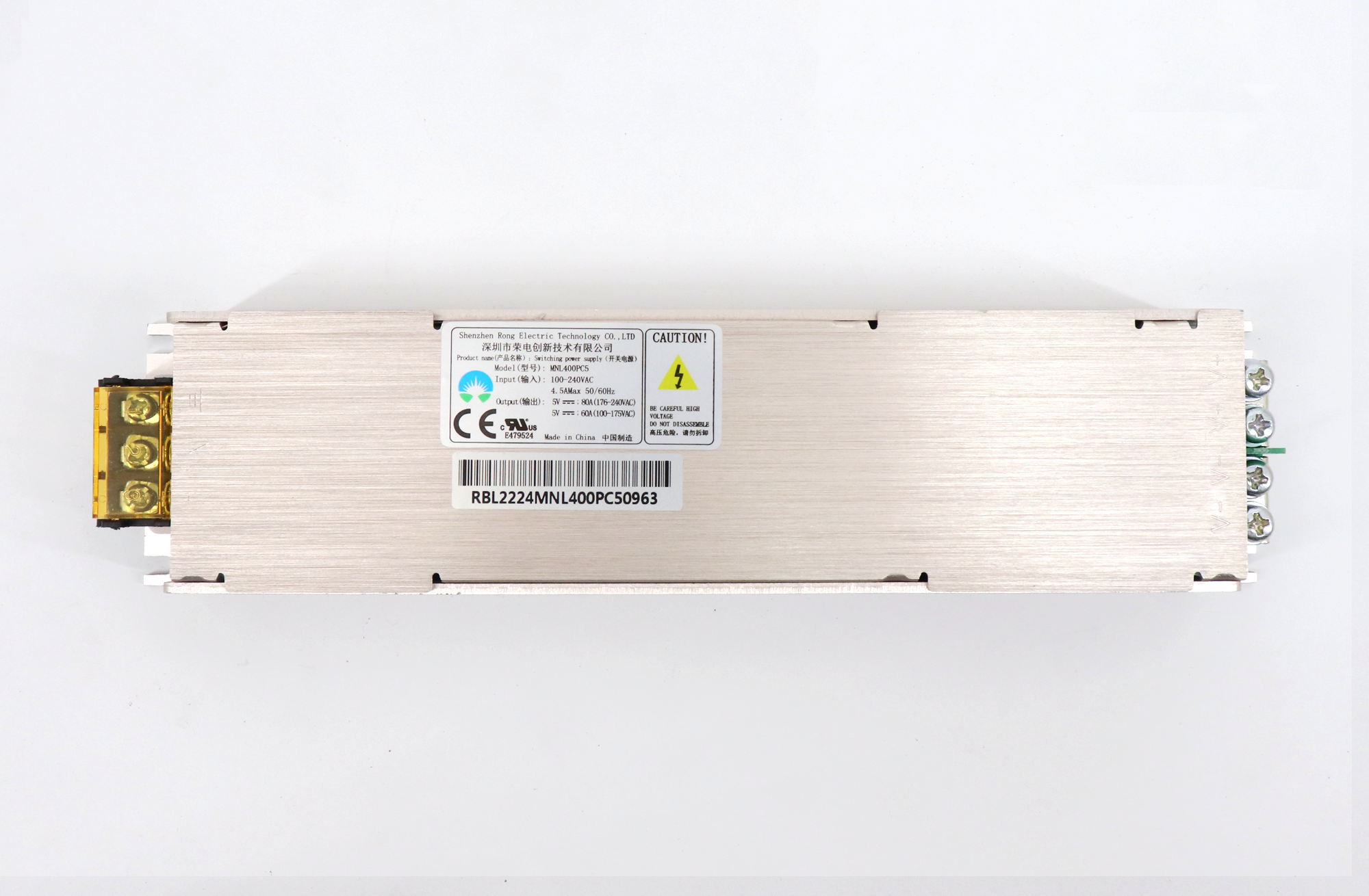 Fuente de alimentación de pared de vídeo LED Rongdian MNL400PC5S