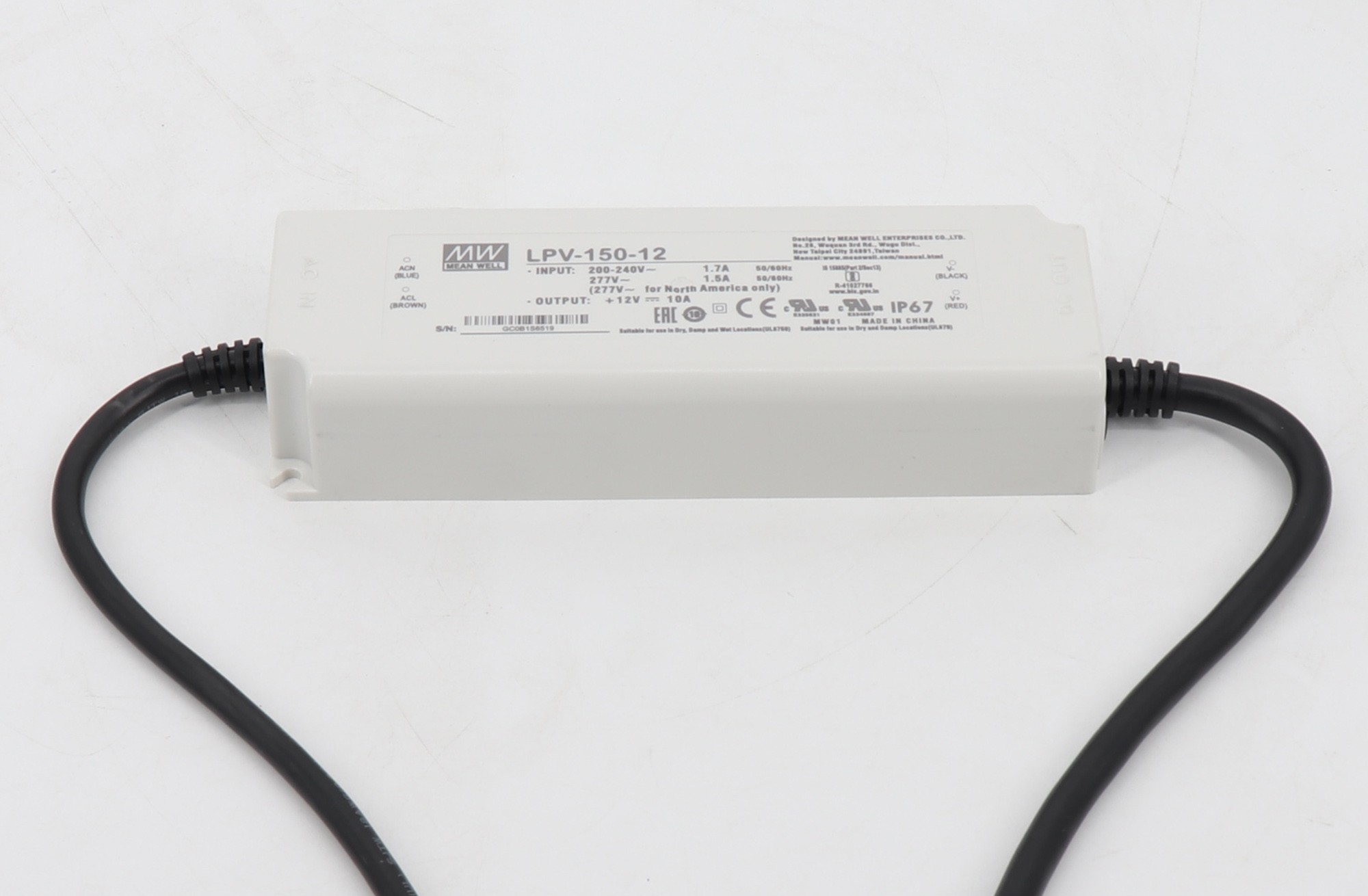 Meanwell LPV-150-12 / LPV-150-24 Single Output Power Supplies