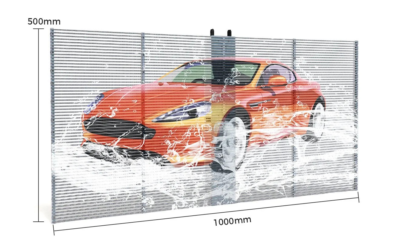 P3.91-7.82 Transparent LED display Poster Screen