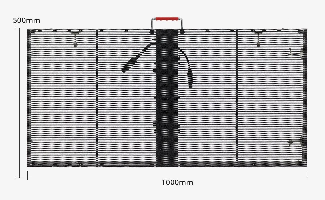 P3.91-7.82 1000x500 Transparent LED Screen