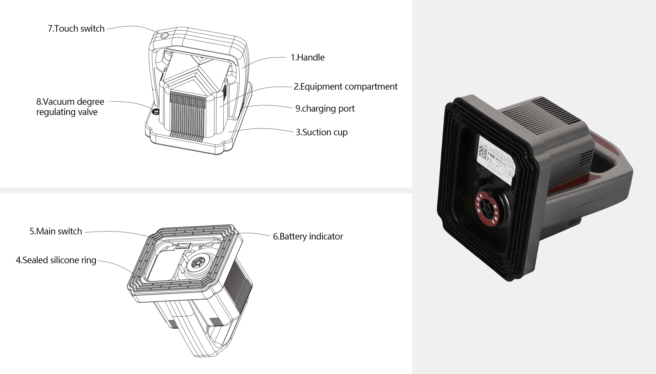 Eagerled Factory Sales NB-001 NB-001-plus LED vacuum Front Maintenance Tool