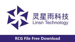 linsn-RCG-File-Free-Download - LED Controller Card Store for LED Display Module, LED Display Parts - LED Controller Card Store for LED Display Module, LED Display Parts Linsn Technology logo: purple geometric star icon with Chinese text and 'Linsn Technology'; bottom banner reads 'RCG File Free Download'.