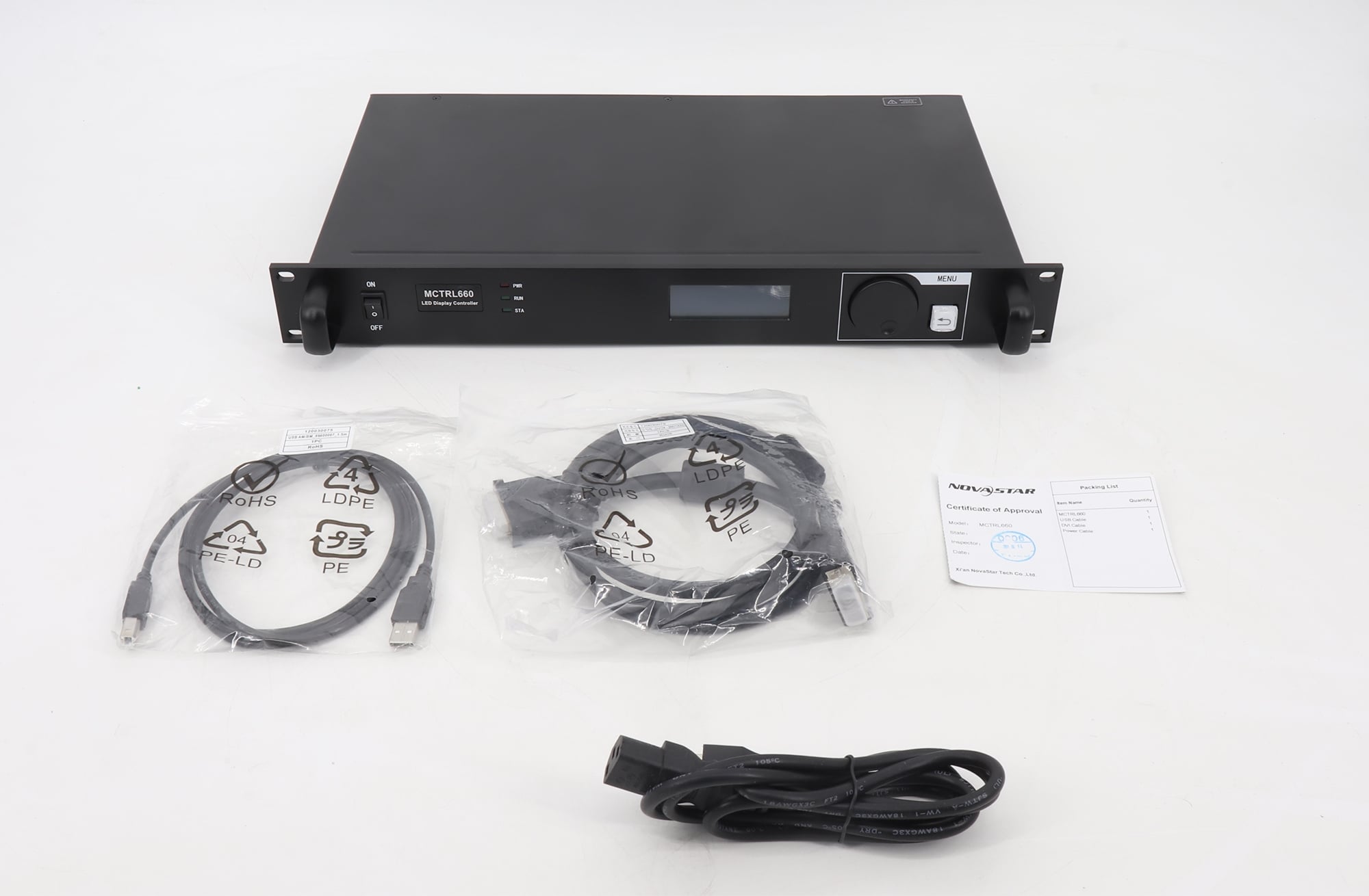 NovaStar MCTRL660 external sending controller used in an LED display signal system