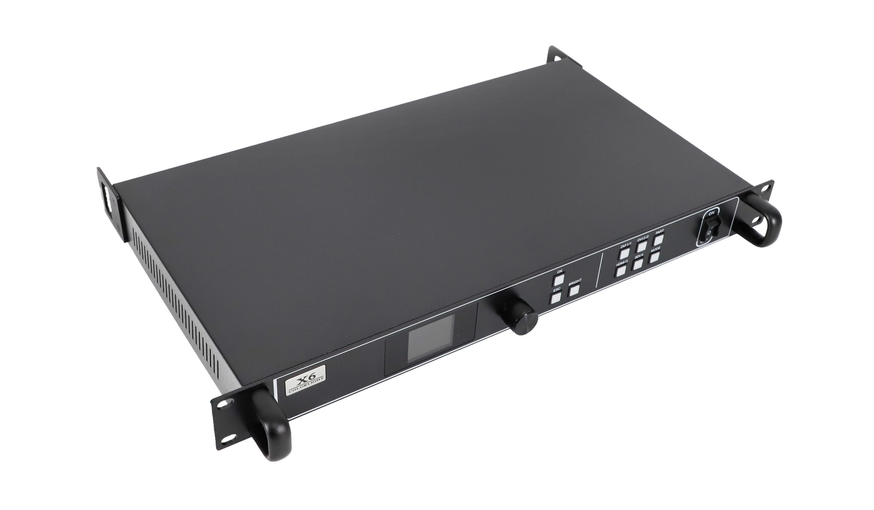 Colorlight X6 Controller Front Angle - LED Controller Card Store for LED Display Module, LED Display Parts Colorlight X6 controller photographed from the front left, showing its model label and controls