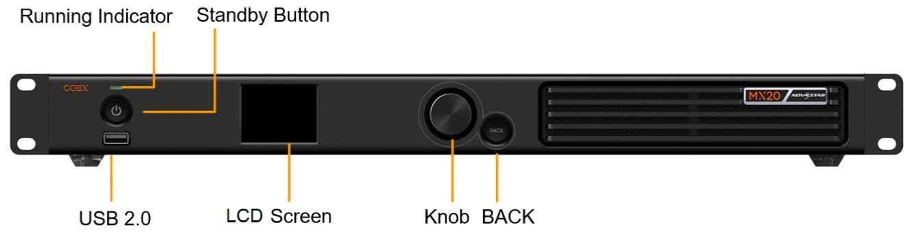 NovaStar MX20 LED display controller front panel