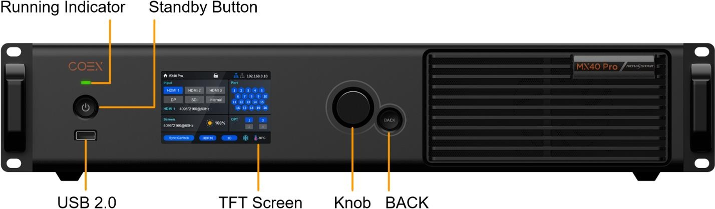 NovaStar MX40 Pro LED display controller front panel